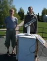 Ilmar Ansko ja Erko Jakobson AERONET-i päikesefotomeetriga.